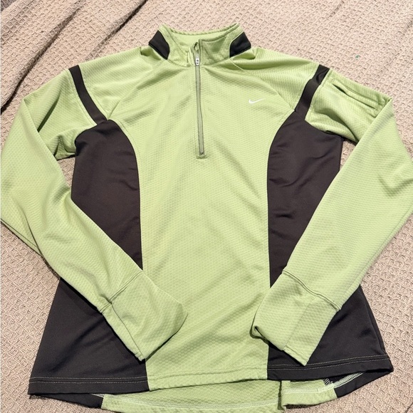 Nike Jackets & Blazers - Nike Light Green and Black Zip-Front Training Jacket
